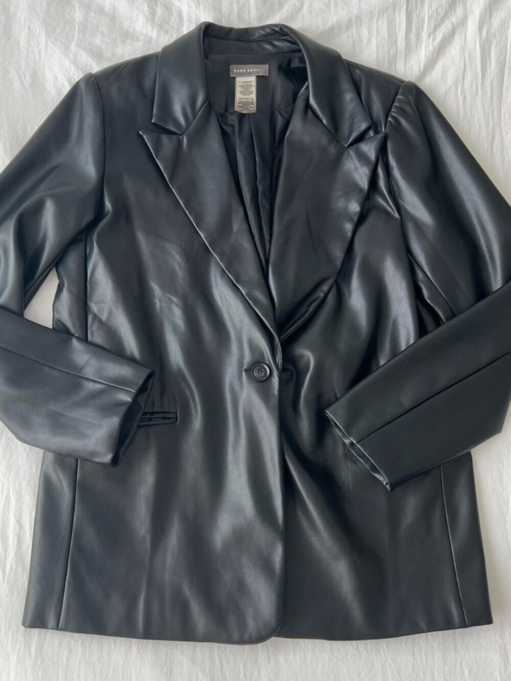 Sans Souci Women's Black Faux Leather Jacket